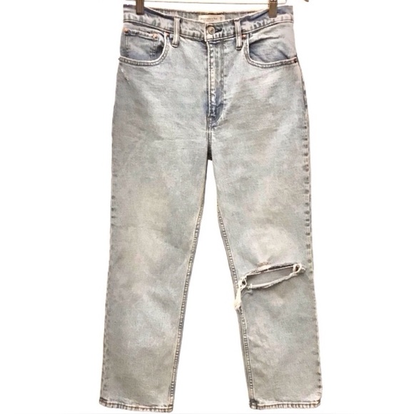 Abercrombie 6 (28) Ankle Straight Ultra High Rise Curve Love Jeans Women - Picture 10 of 11